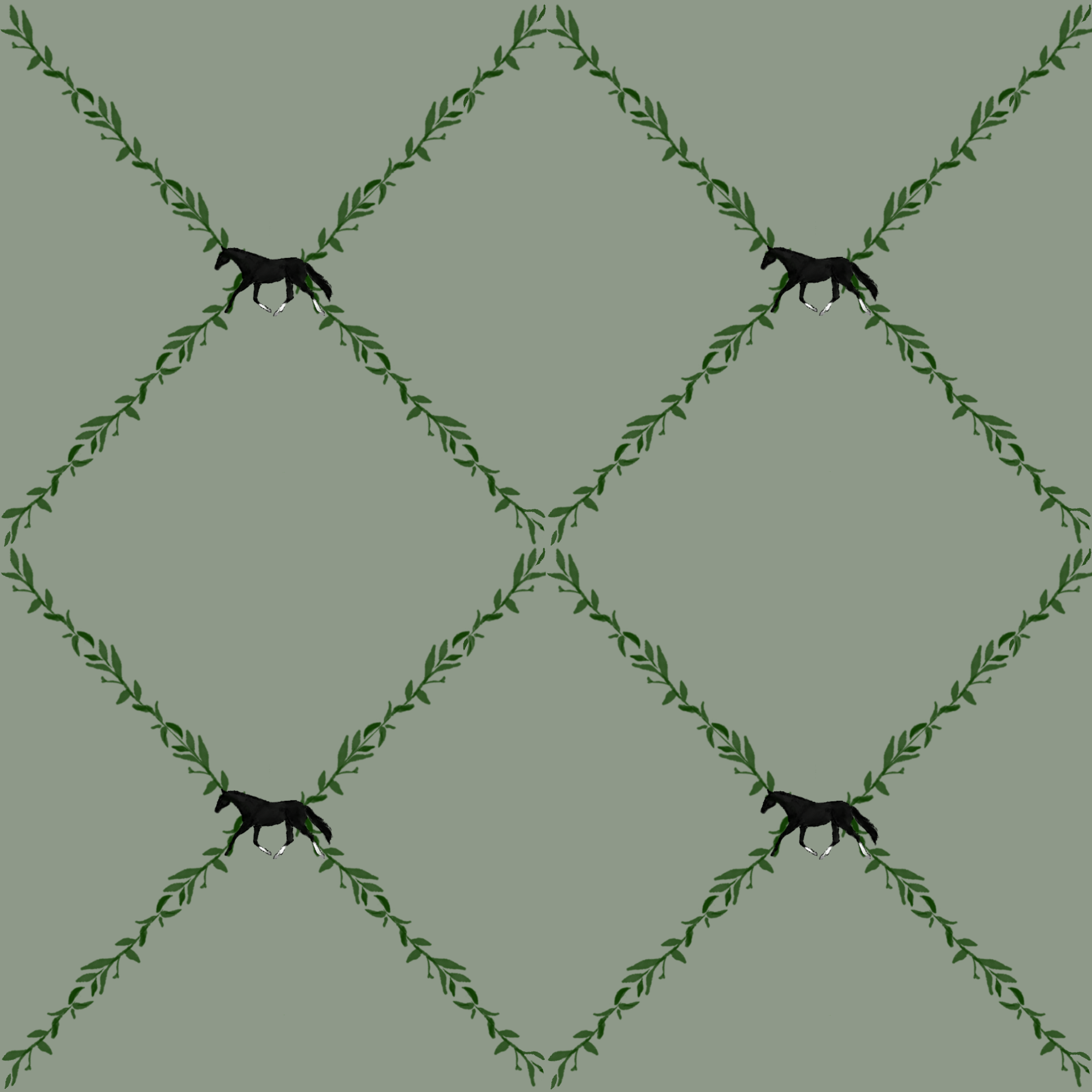 Greenery | Horse Pattern