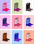 Cowgirl Boot Art Print | 8" x 10"
